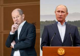 Шольц провів телефонну розмову з путіним/Фото: Getty Images Шольц та путін