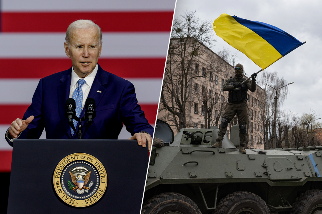 Президент США сделал важное послание Конгрессу / Фото: Getty Images Байден и солдат ВСУ