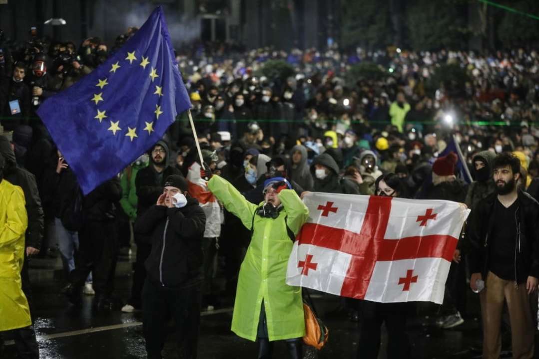 В Грузии за участие в протестах задержали гражданина Украины