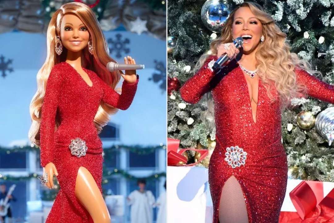 Презентация Барби в образе Мэрайи Кэри из рождественского клипа "All I Want for Christmas is You"