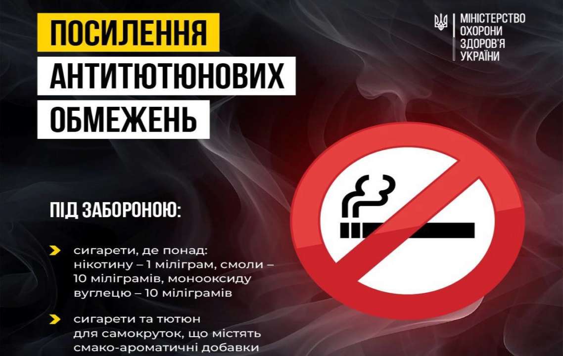 З 11 липня 2024 року в Україні заборонено продаж тютюнових виробів з ароматичними добавками!