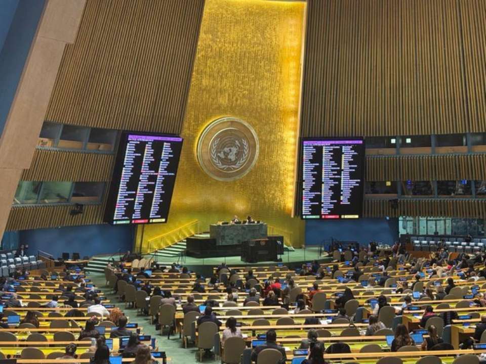 Генасамблея ООН ухвалила резолюцію про порушення прав людини росією на окупованих територіях України/Фото: andrii_sybiha Генасамблея ООН ухвалила резолюцію про порушення прав людини росією на ТОТ