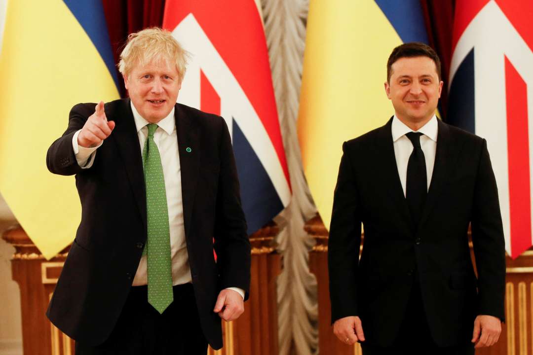 Британія скасувала усі мита на українські товари/Фото: Getty Images Прем'єр-міністр Британії Борис Джонсон та президент України Володимир Зеленський