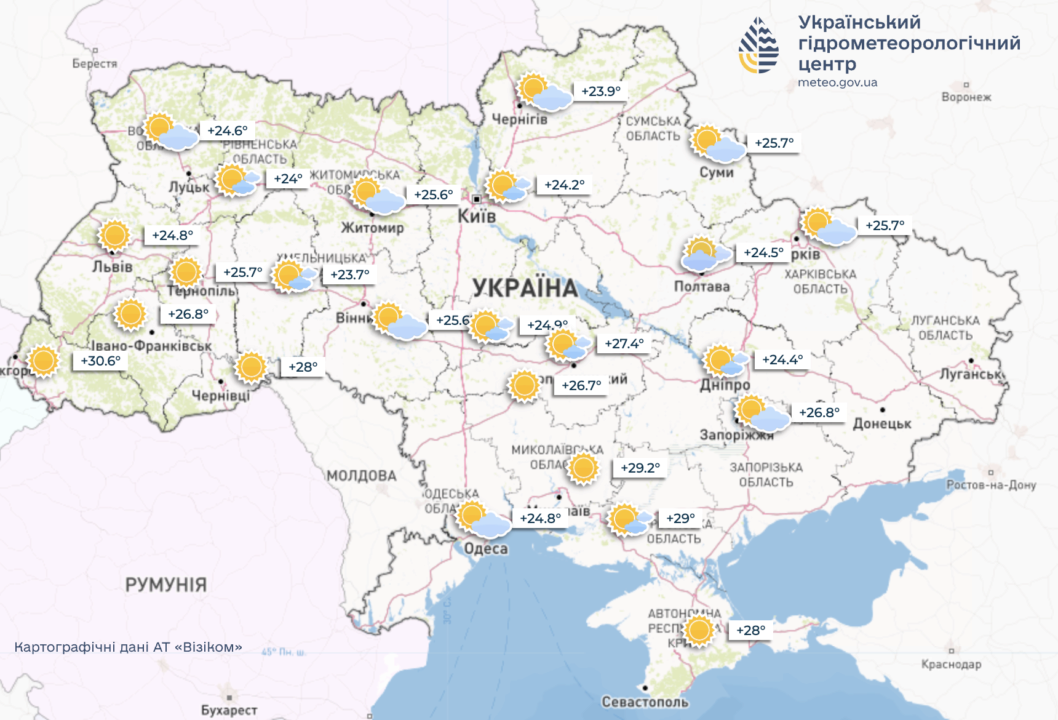 Погода на 15 августа в Украине: в некоторых регионах пройдут кратковременные грозовые дожди