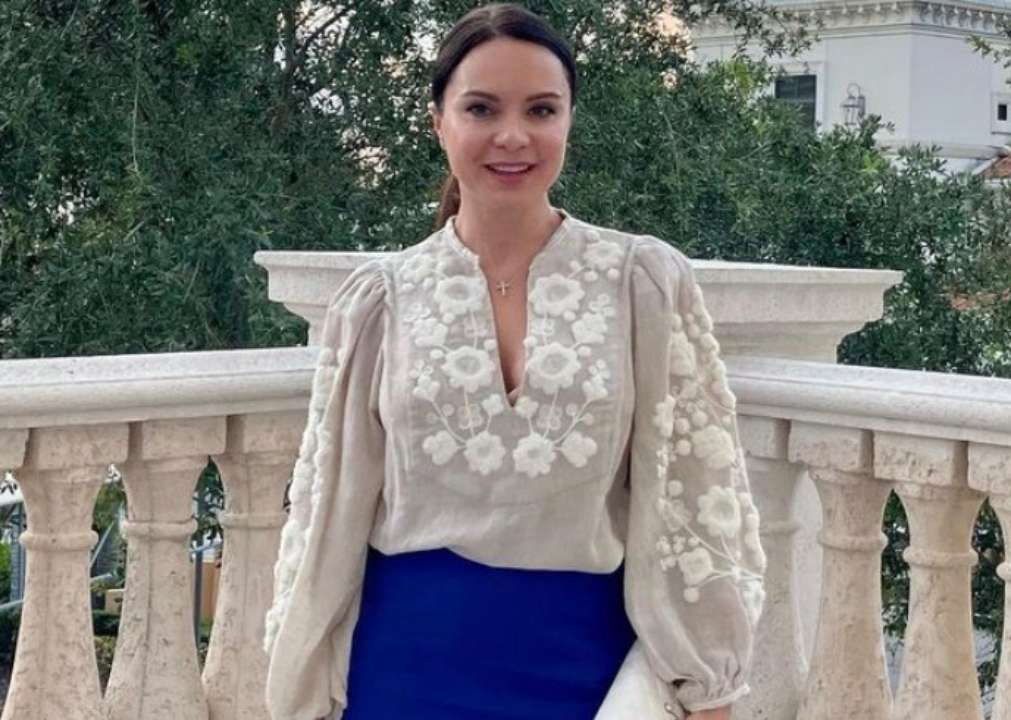 Лілія Подкопаєва/Фото: Instagram Podkopayeva_official Лілія Подкопаєва на мітингу в США: гімнастка закликає світ не забувати про війну в Україні
