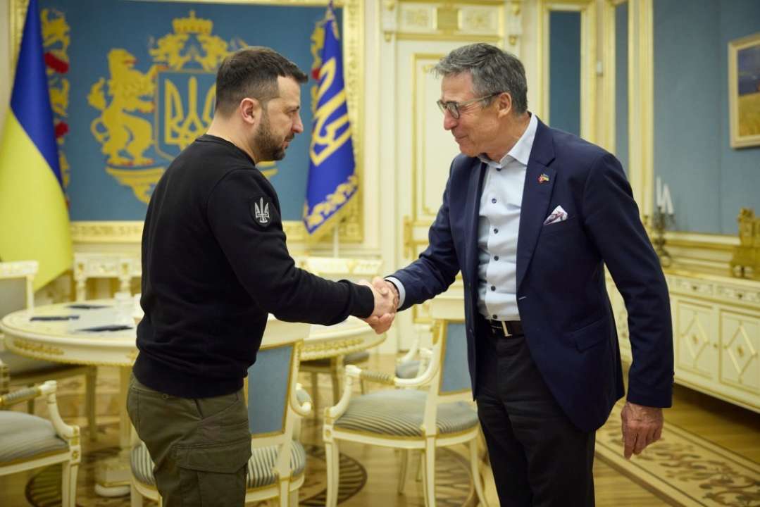 Володимир Зеленський зустрівся з Андерсом Фогом Расмуссеном/Фото: Офіс президента Зеленський обговорив з ексгенсеком НАТО декларацію про підтримку України: про що домовились