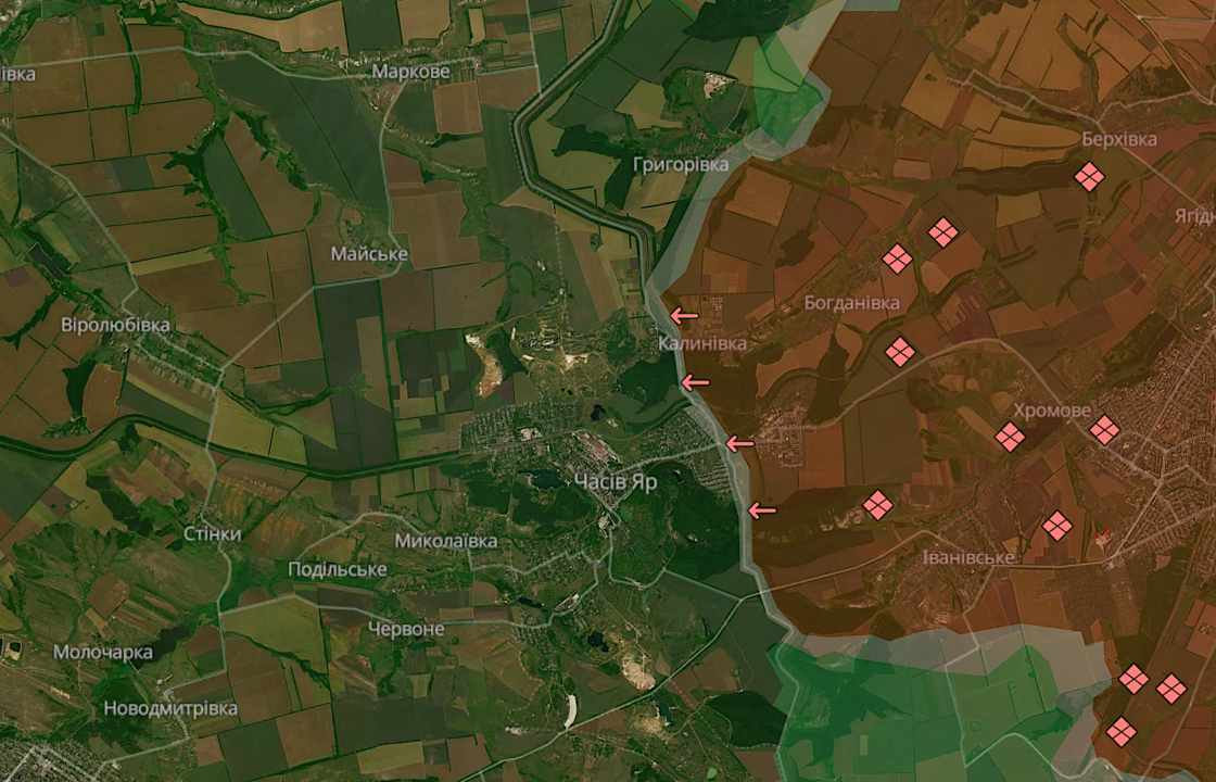 Враг пытается атаковать еще один населенный пункт / Фото: deepstatemap.live